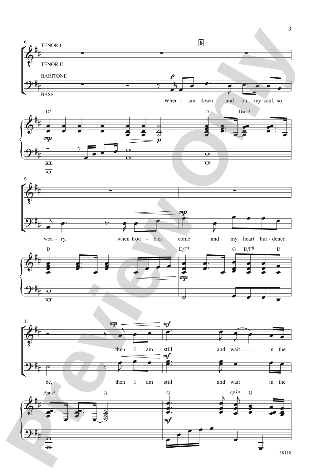 You Raise Me Up: TTBB Choral Octavo