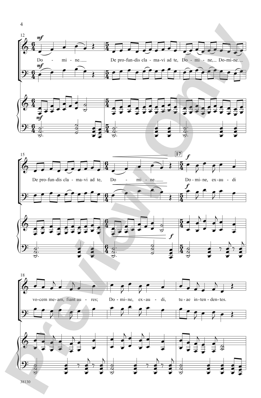 De Profundis: SATB Choral Octavo