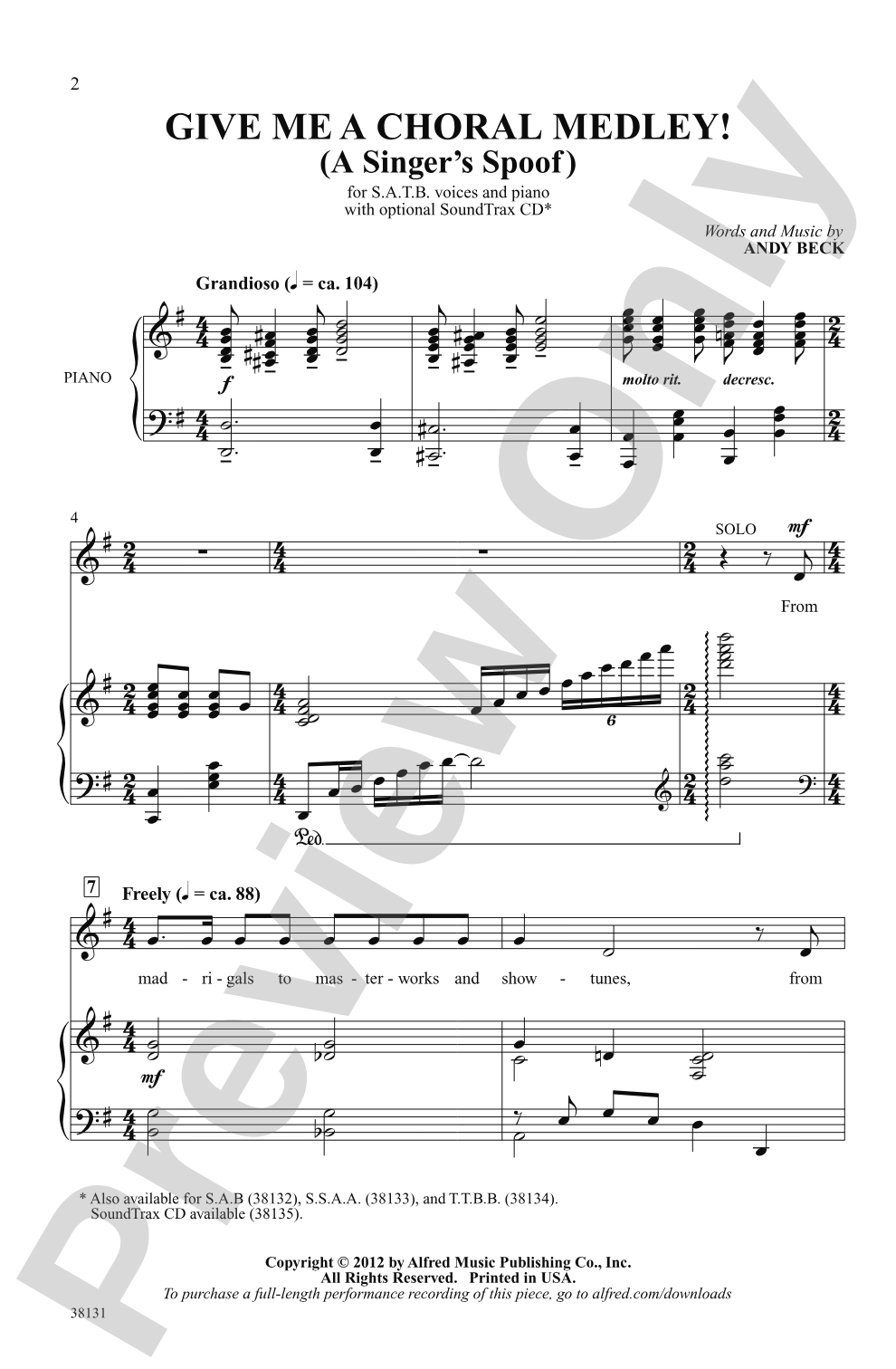 Give Me a Choral Medley!: SATB Choral Octavo