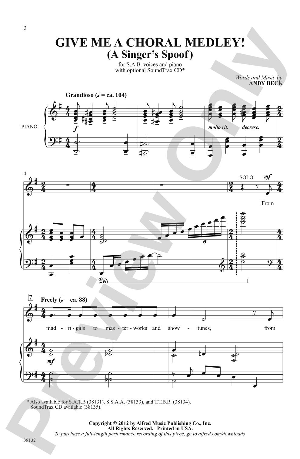Give Me a Choral Medley!: SAB Choral Octavo