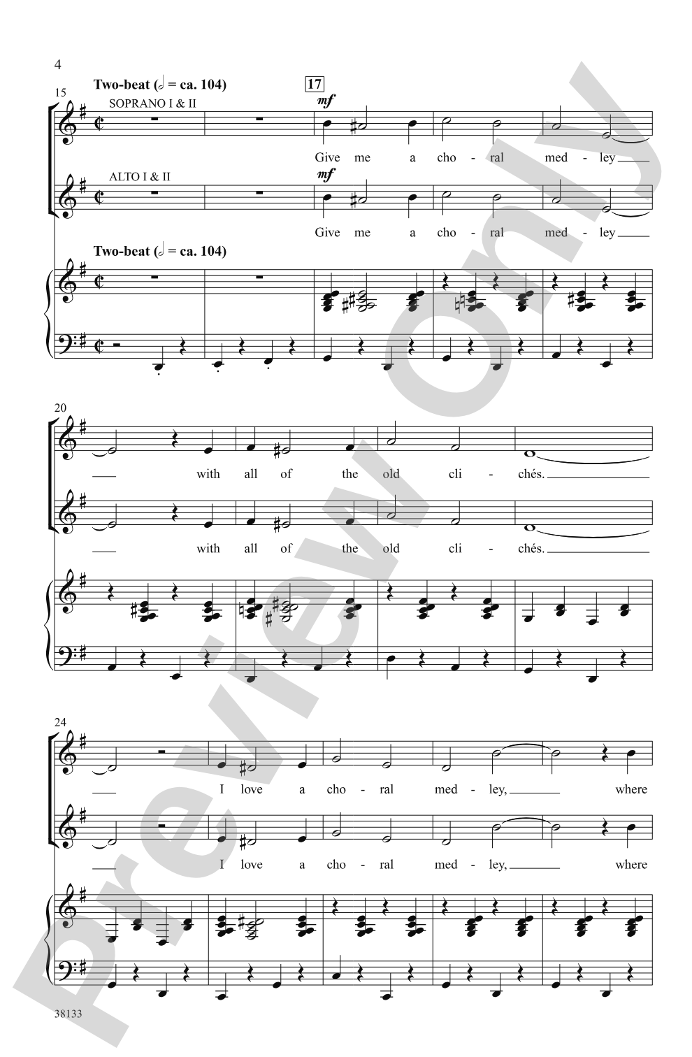 Give Me a Choral Medley!: SSAA Choral Octavo