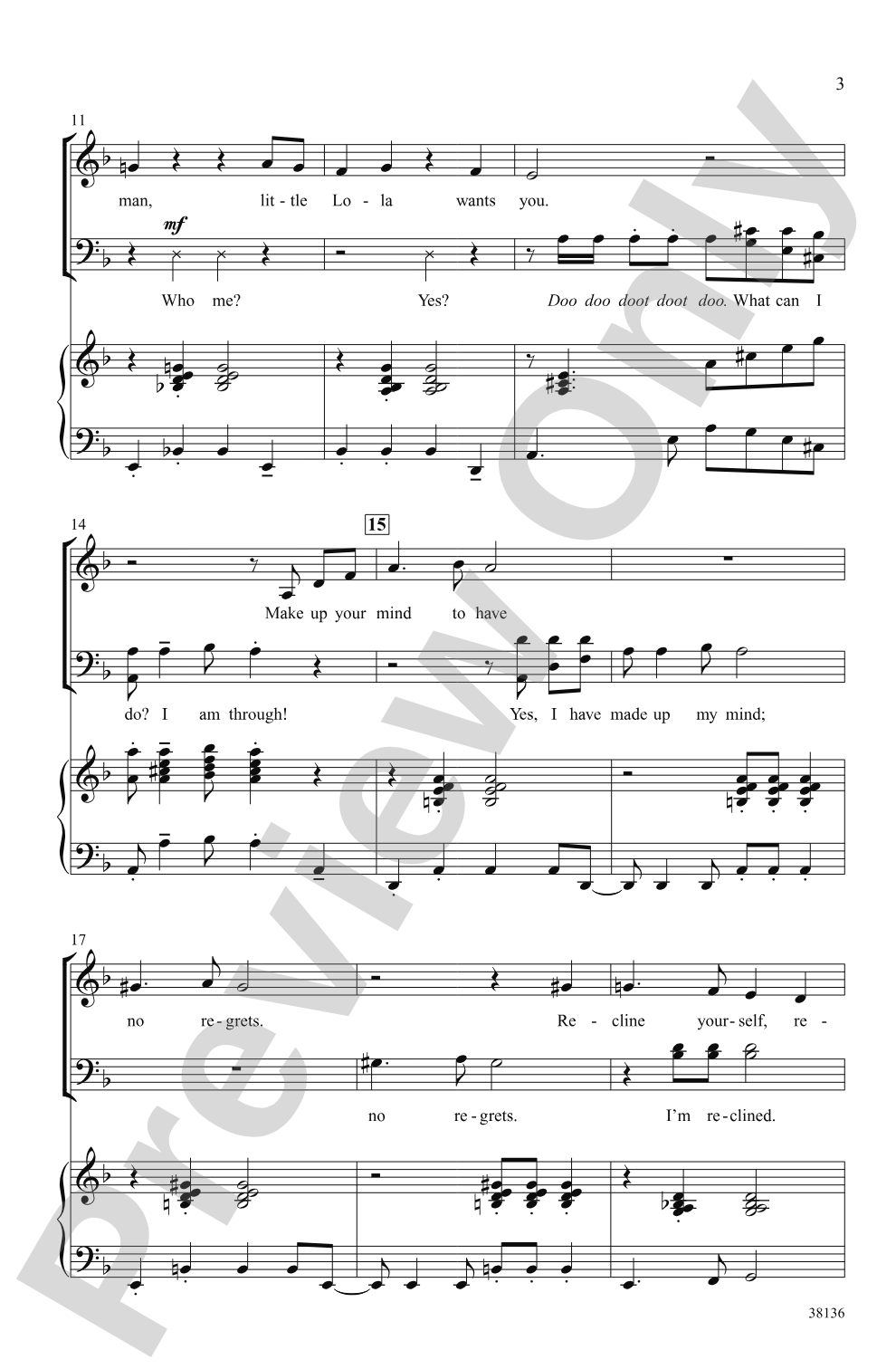 Whatever Lola Wants (Lola Gets) (from the musical <i>Damn Yankees</i>): SATB Choral Octavo