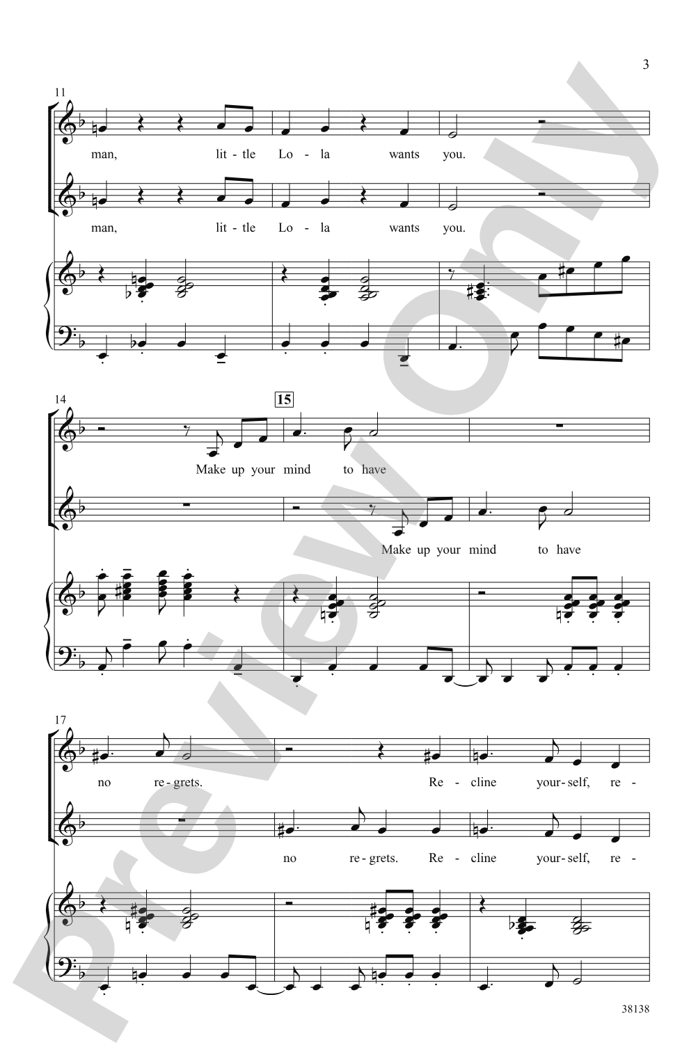 Whatever Lola Wants (Lola Gets) (from the musical <i>Damn Yankees</i>): SSA Choral Octavo
