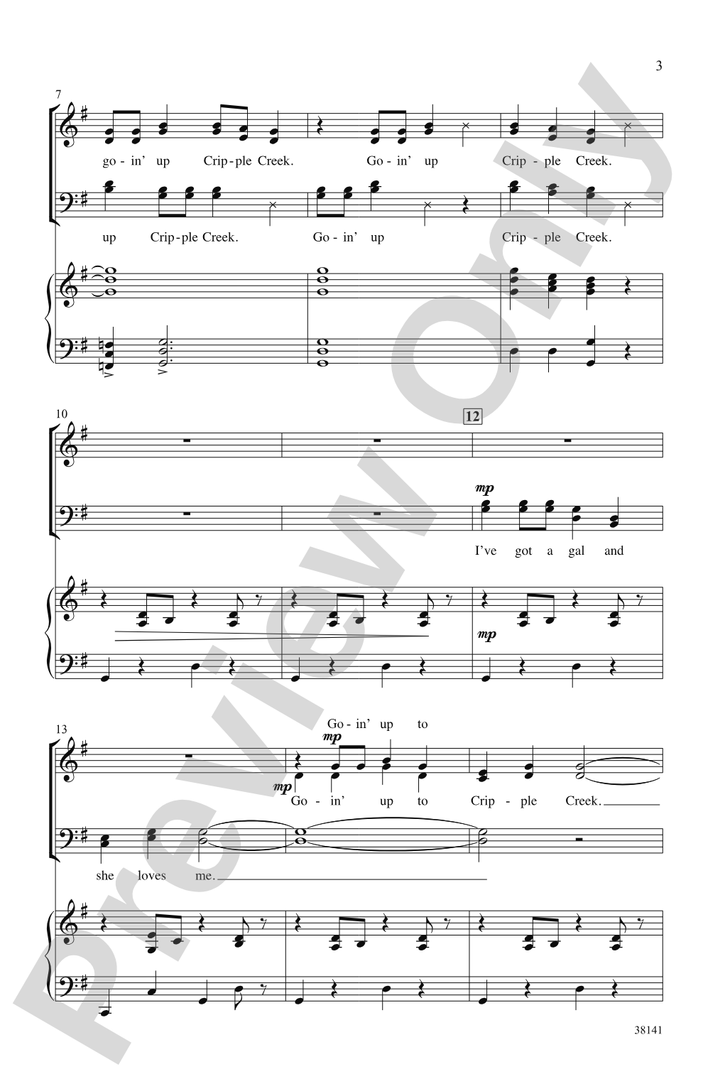 Cripple Creek: SATB Choral Octavo