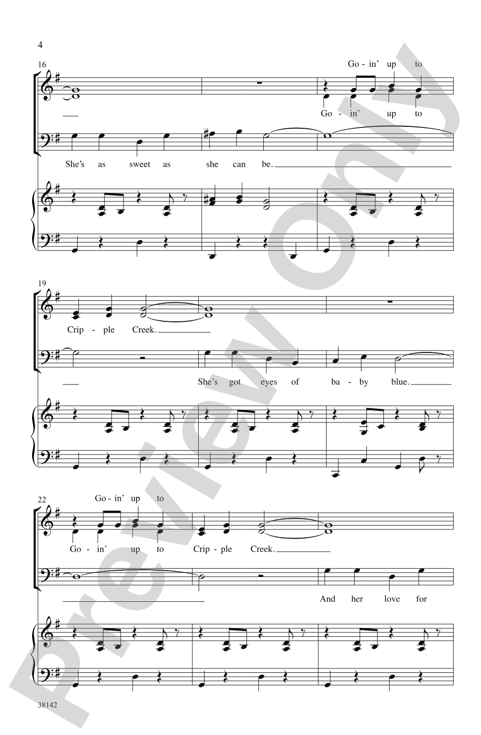 Cripple Creek: SAB Choral Octavo