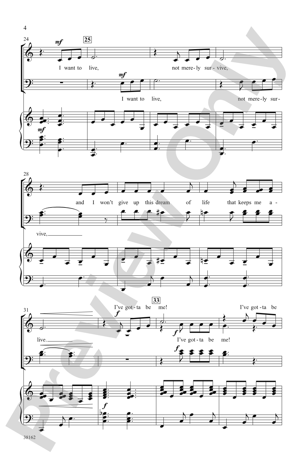 I've Gotta Be Me: SATB Choral Octavo