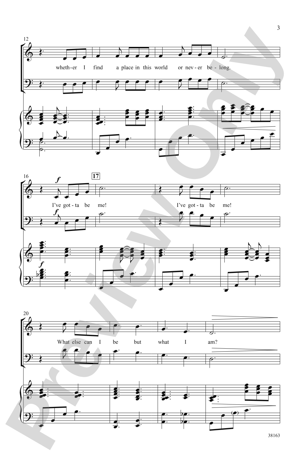 I've Gotta Be Me: SAB Choral Octavo