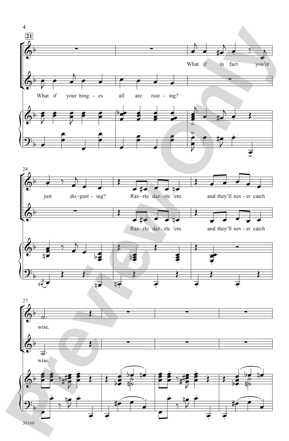 Razzle Dazzle (from the musical <i>Chicago</i>): SSA Choral Octavo