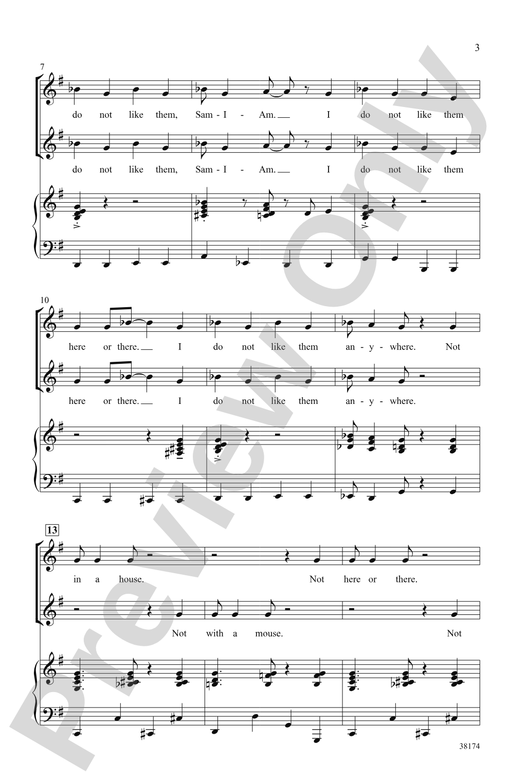 Green Eggs and Ham (from <i>Seussical the Musical</i>): 2-Part Choral Octavo