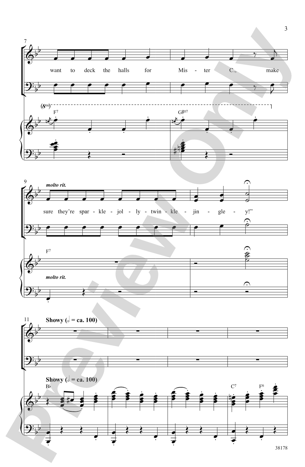 Sparklejollytwinklejingley (from the Broadway musical <i>Elf</i>): SAB Choral Octavo