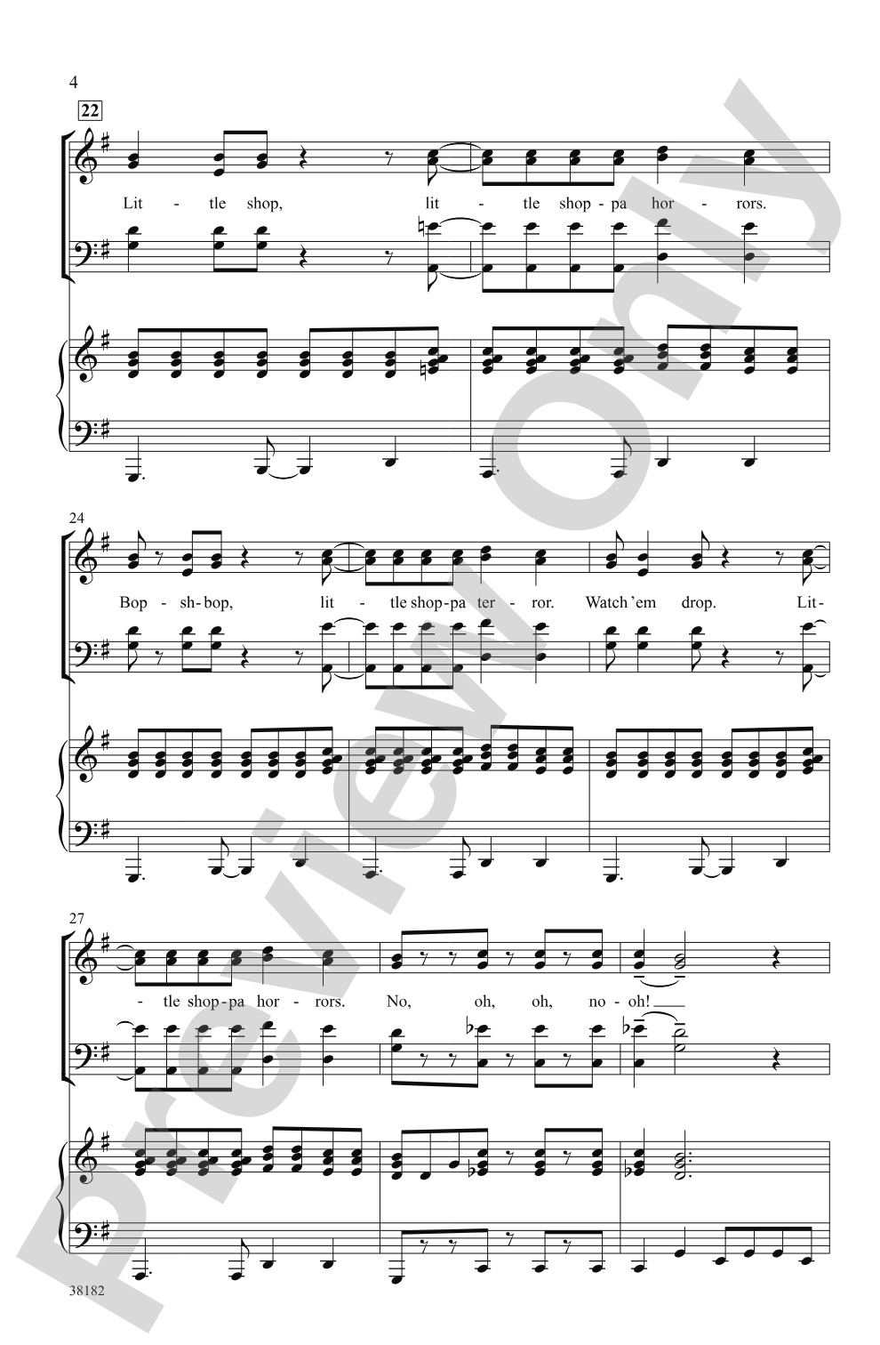 Little Shop of Horrors: A Choral Medley: SATB Choral Octavo