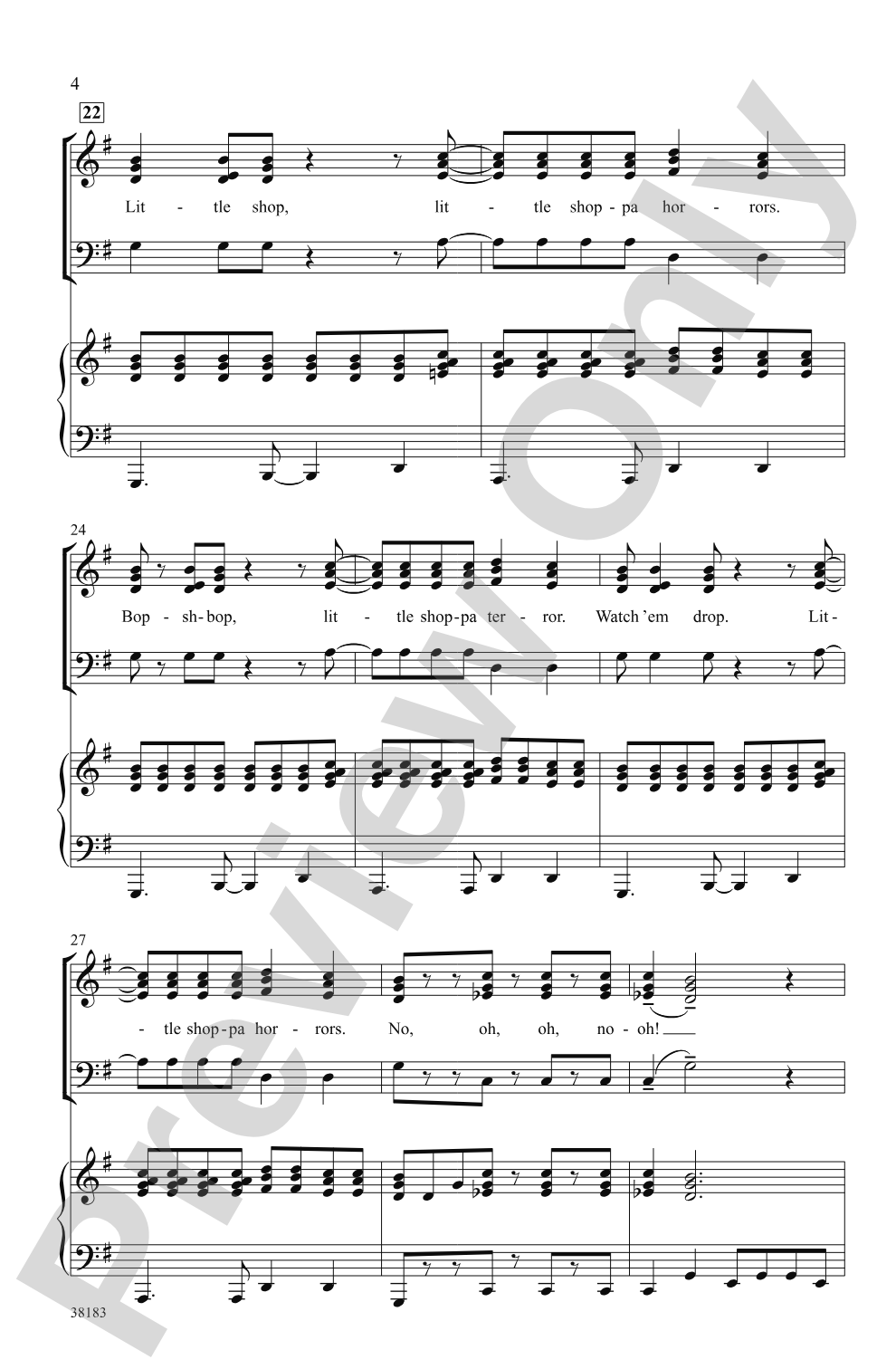 Little Shop of Horrors: A Choral Medley: SAB Choral Octavo