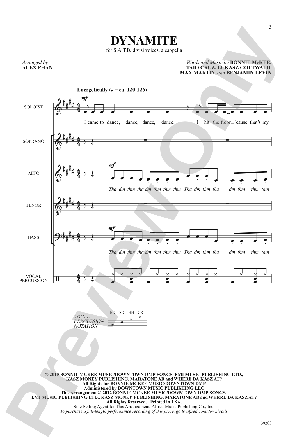 Dynamite: SATB divisi, <i>a cappella</i> Choral Octavo