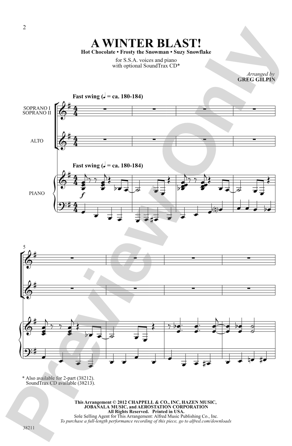 A Winter Blast!: SSA Choral Octavo