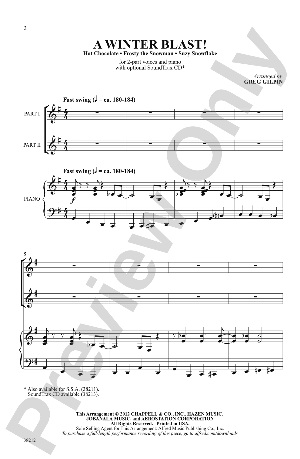 A Winter Blast!: 2-Part Choral Octavo