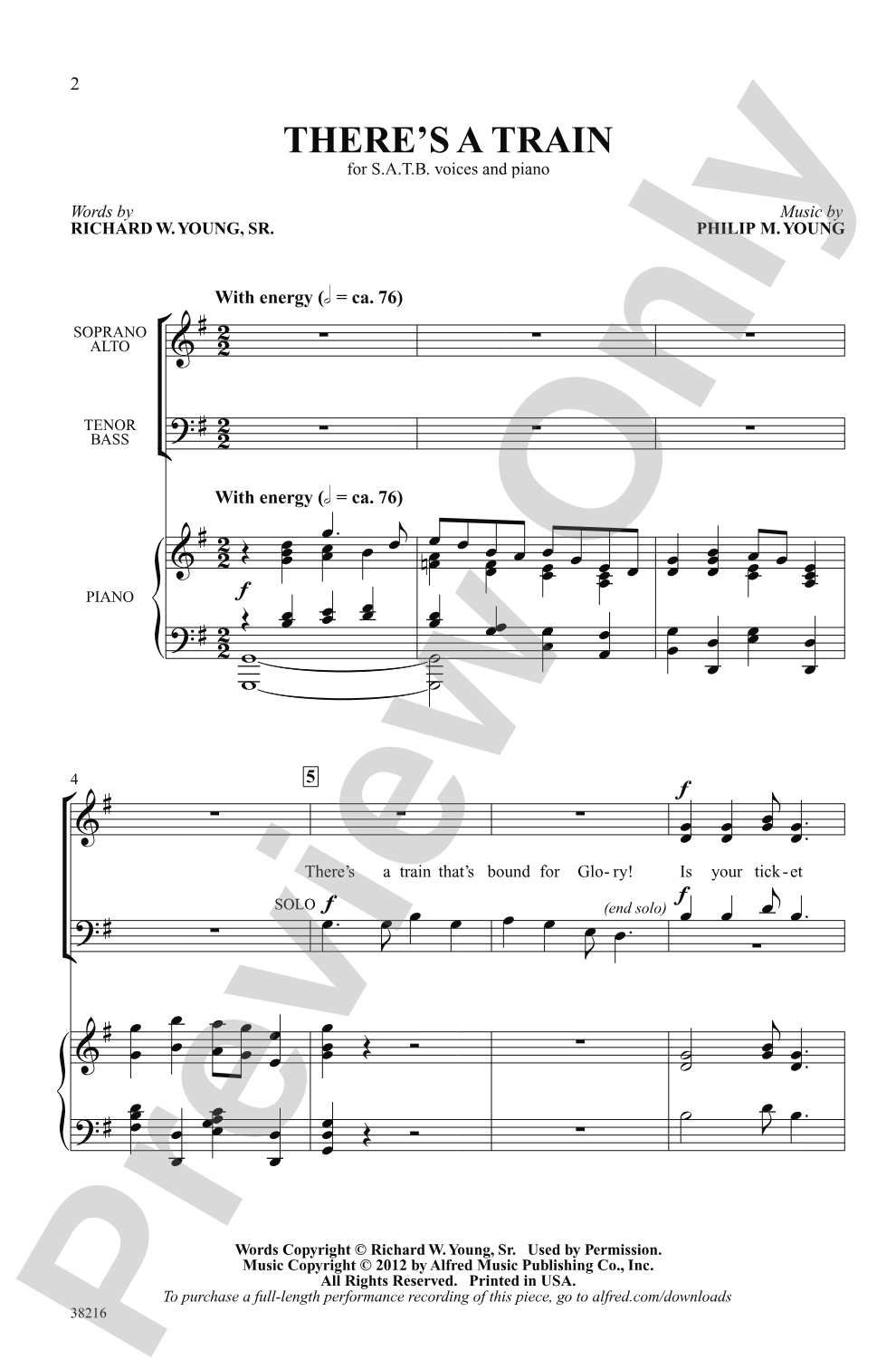 There's a Train: SATB Choral Octavo