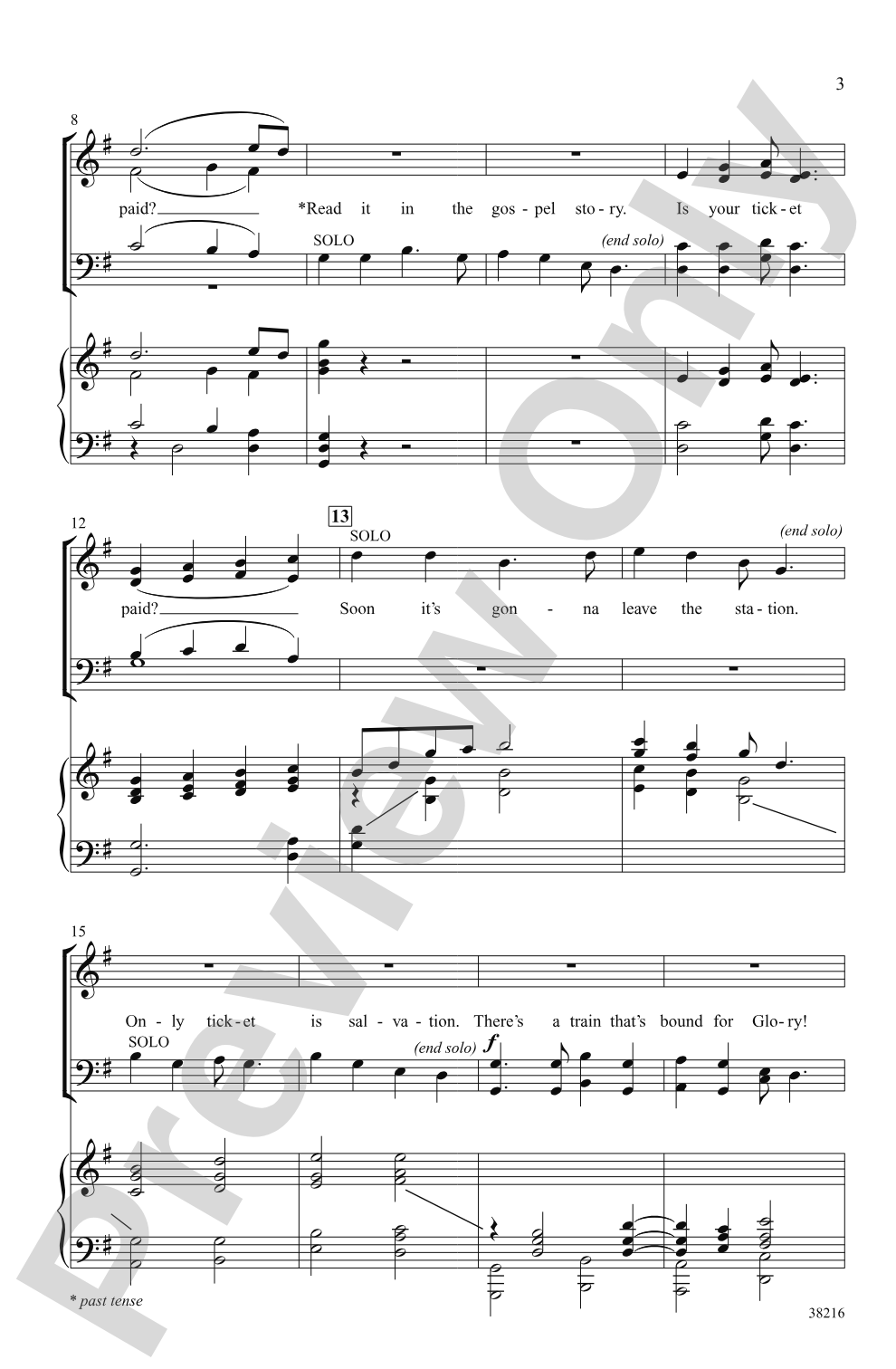 There's a Train: SATB Choral Octavo