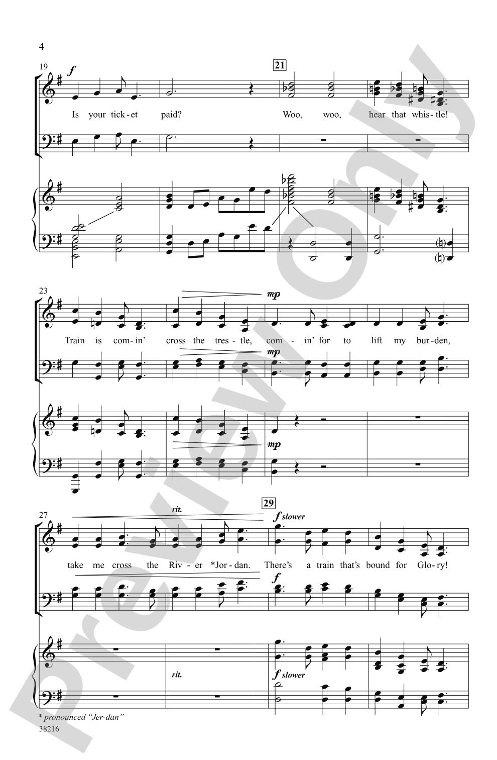 There's a Train: SATB Choral Octavo