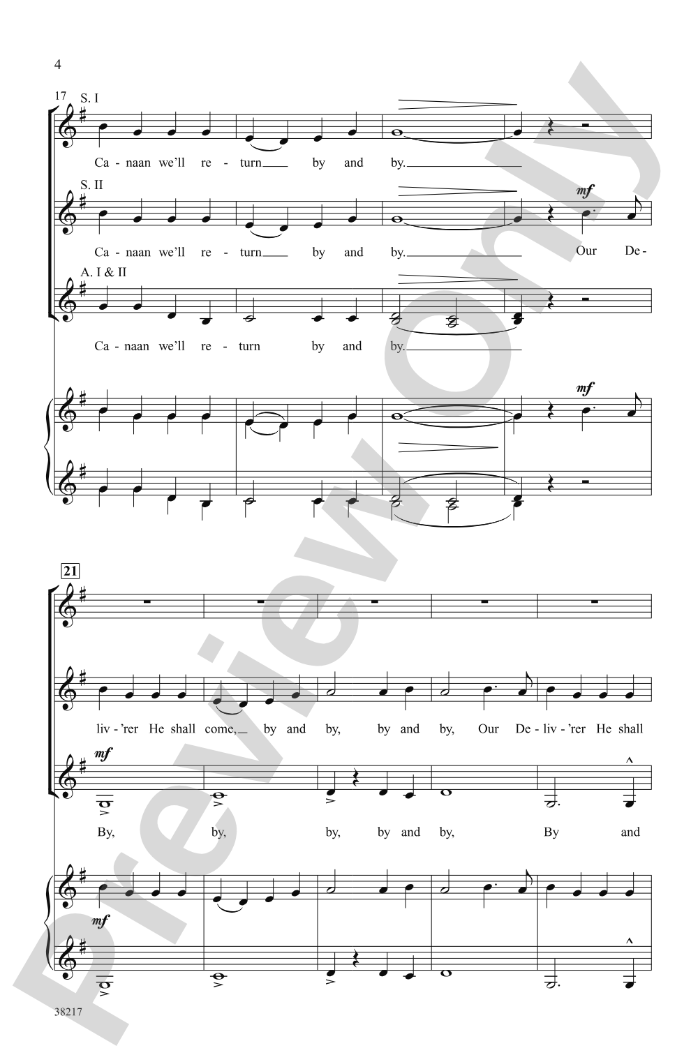 Saints Bound for Heaven: SSAA, <i>a cappella</i> Choral Octavo