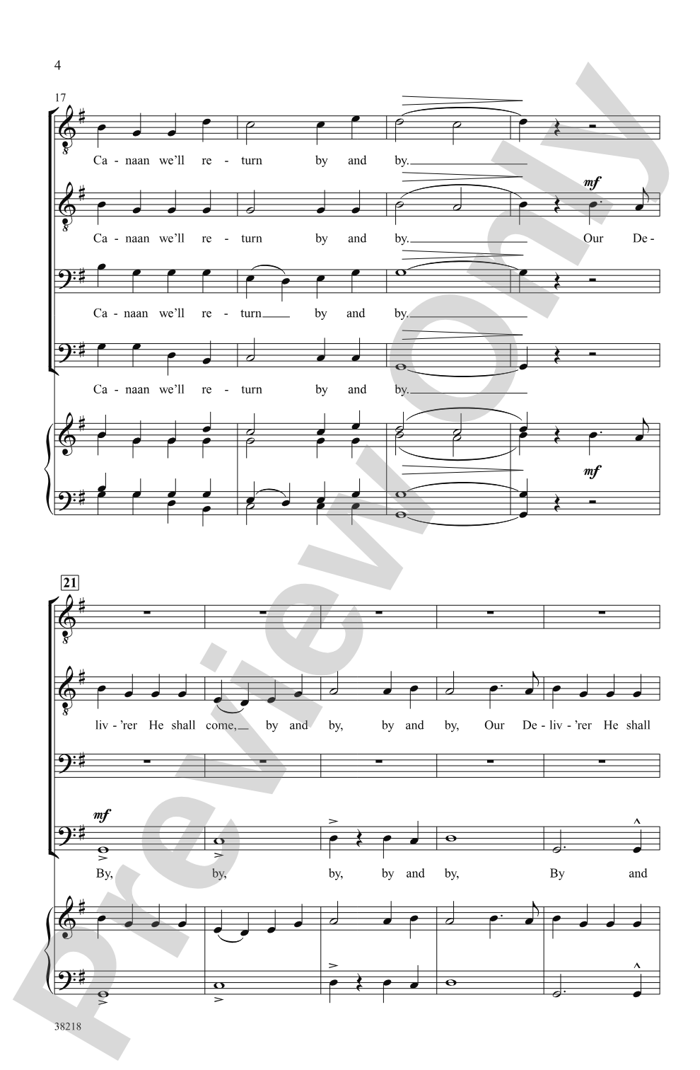 Saints Bound for Heaven: TTBB, <i>a cappella</i> Choral Octavo