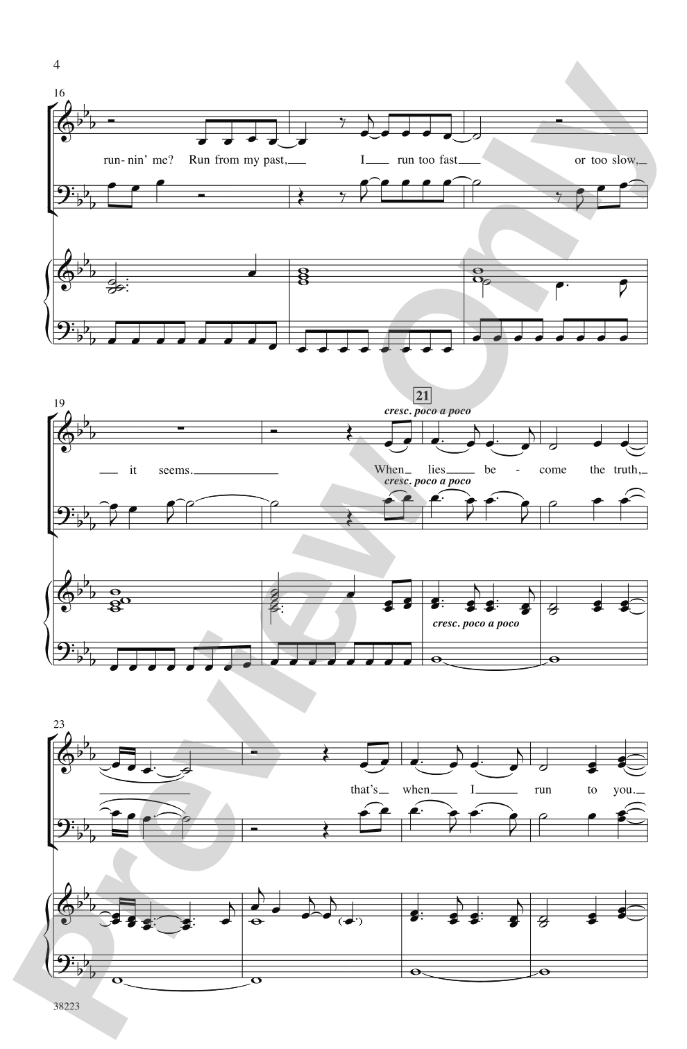 I Run to You: The Hits of Lady Antebellum: SATB Choral Octavo
