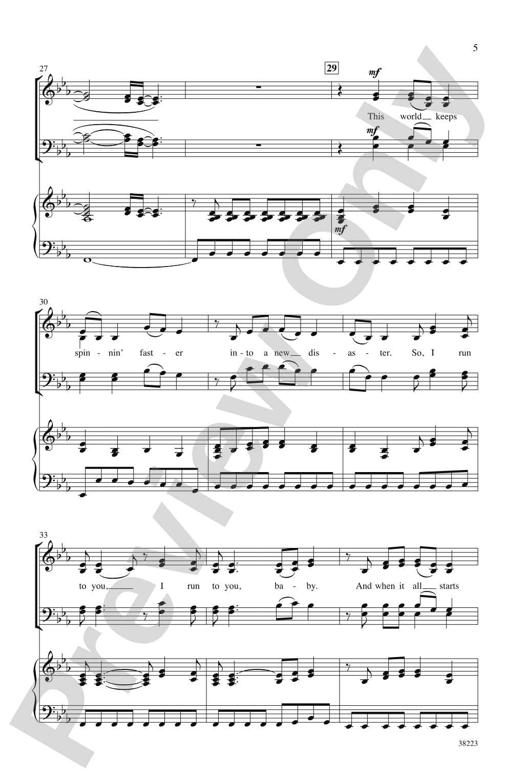 I Run to You: The Hits of Lady Antebellum: SATB Choral Octavo