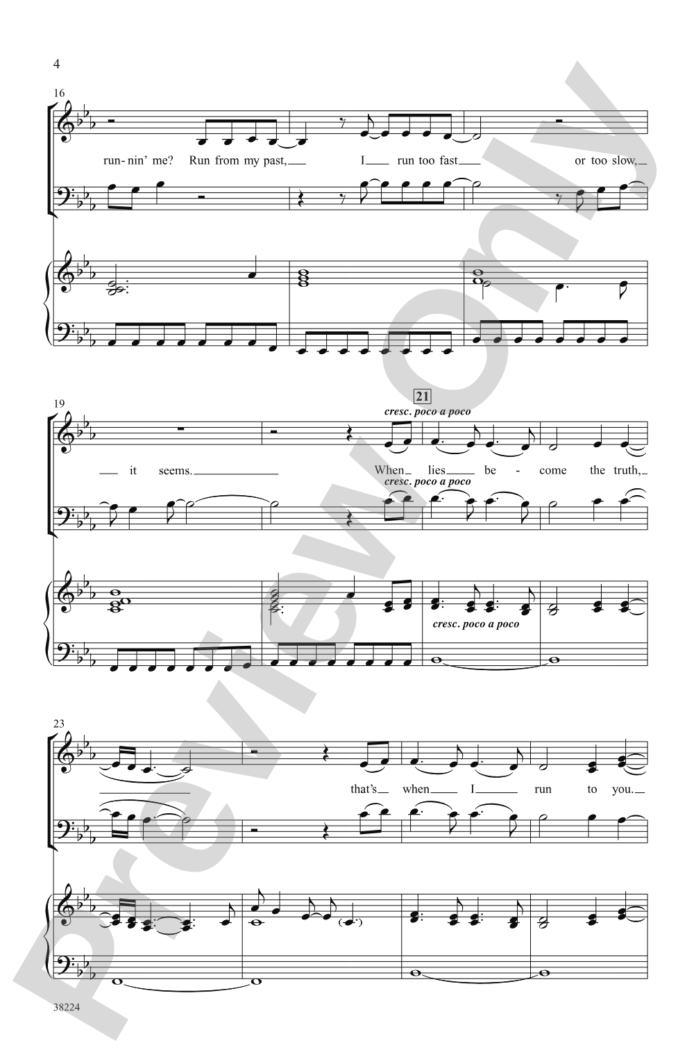 I Run to You: The Hits of Lady Antebellum: SAB Choral Octavo