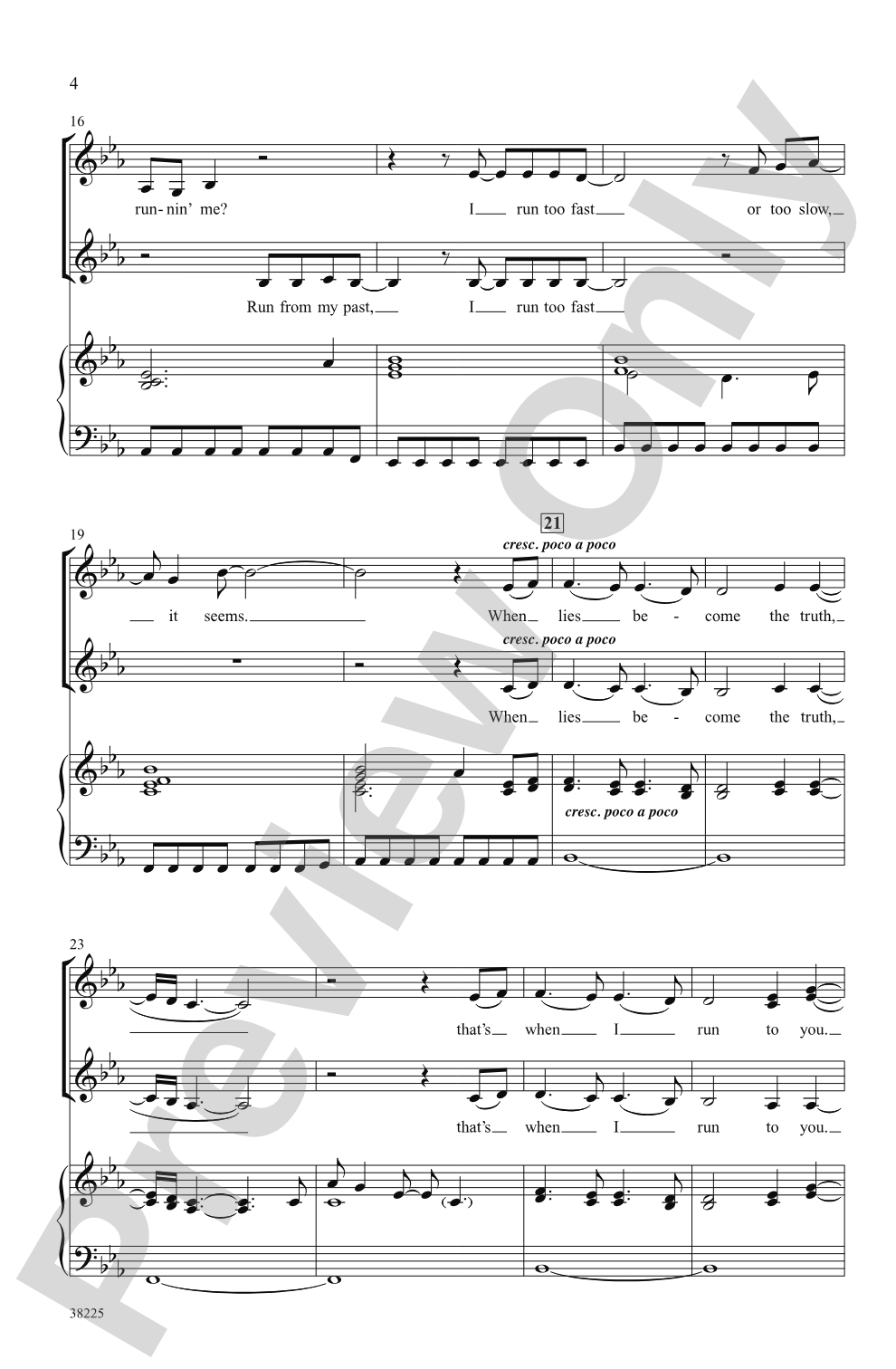 I Run to You: The Hits of Lady Antebellum: SSA Choral Octavo