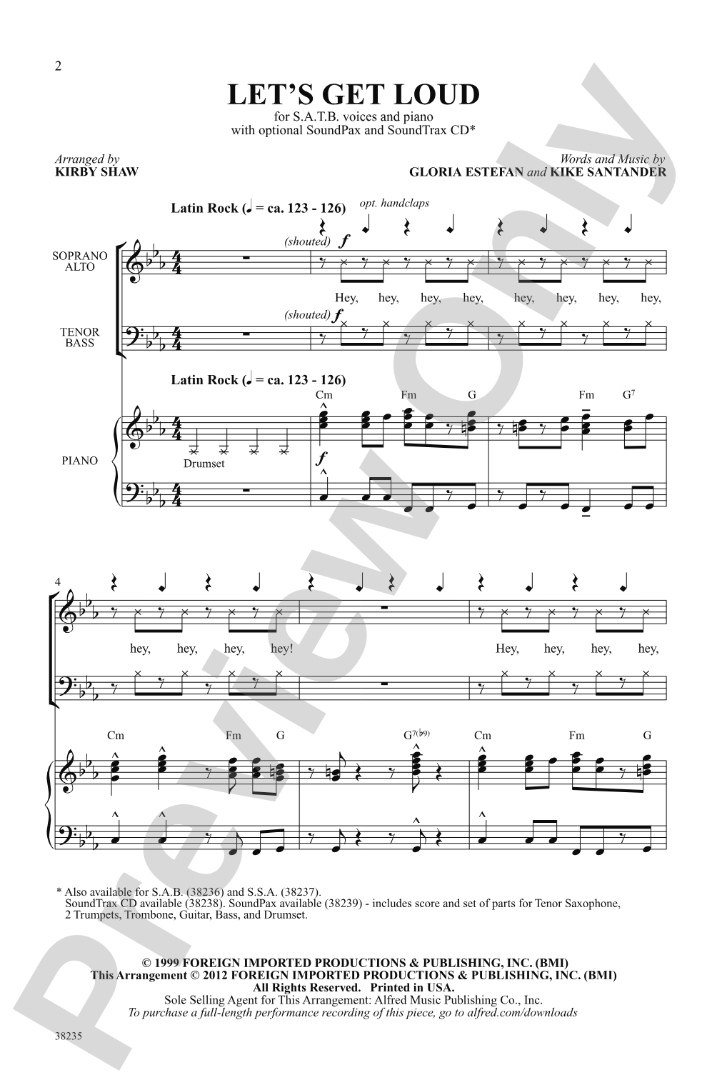 Let's Get Loud: SATB Choral Octavo