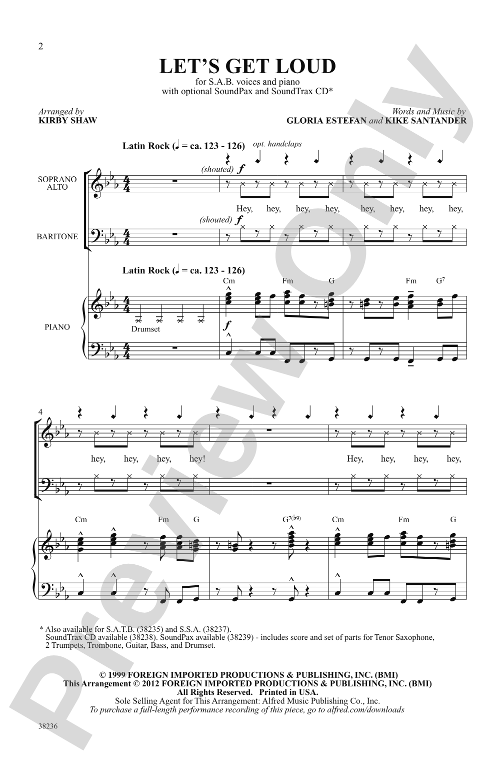 Let's Get Loud: SAB Choral Octavo