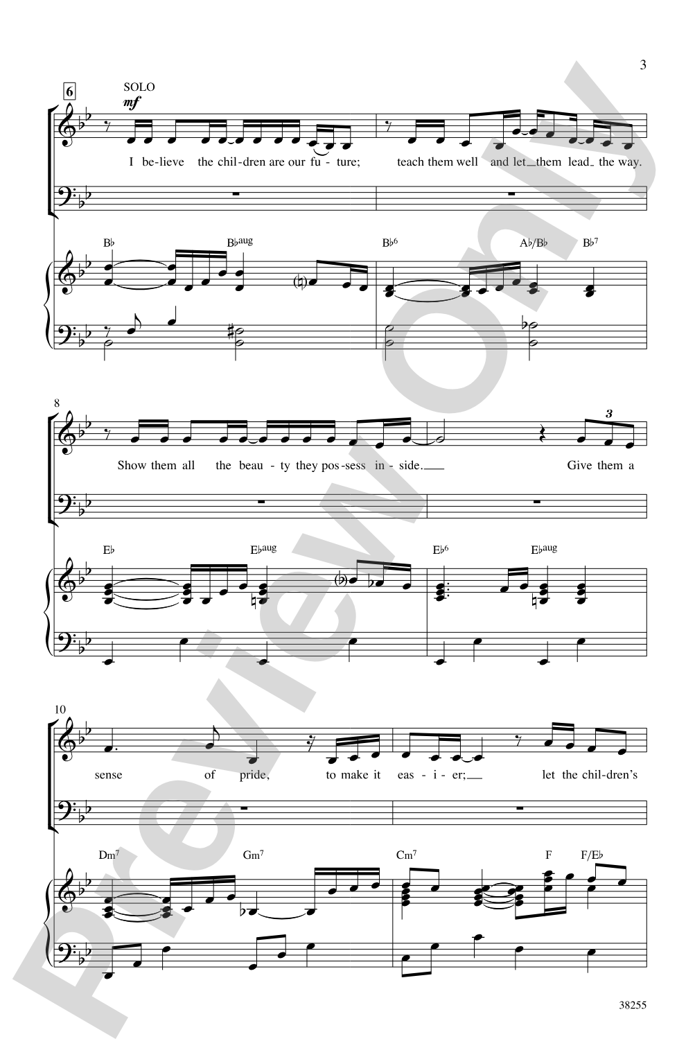 The Greatest Love of All: SAB Choral Octavo