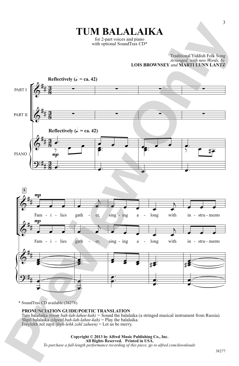 Tum Balalaika: 2-Part Choral Octavo