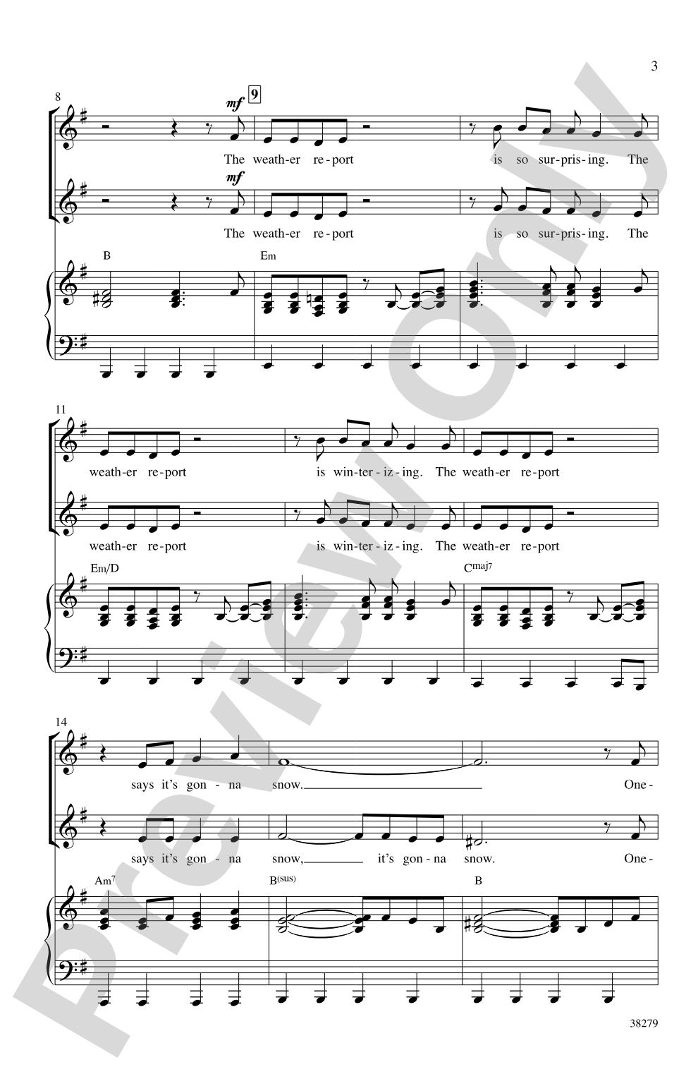 Blizzard on the Way!: 2-Part Choral Octavo