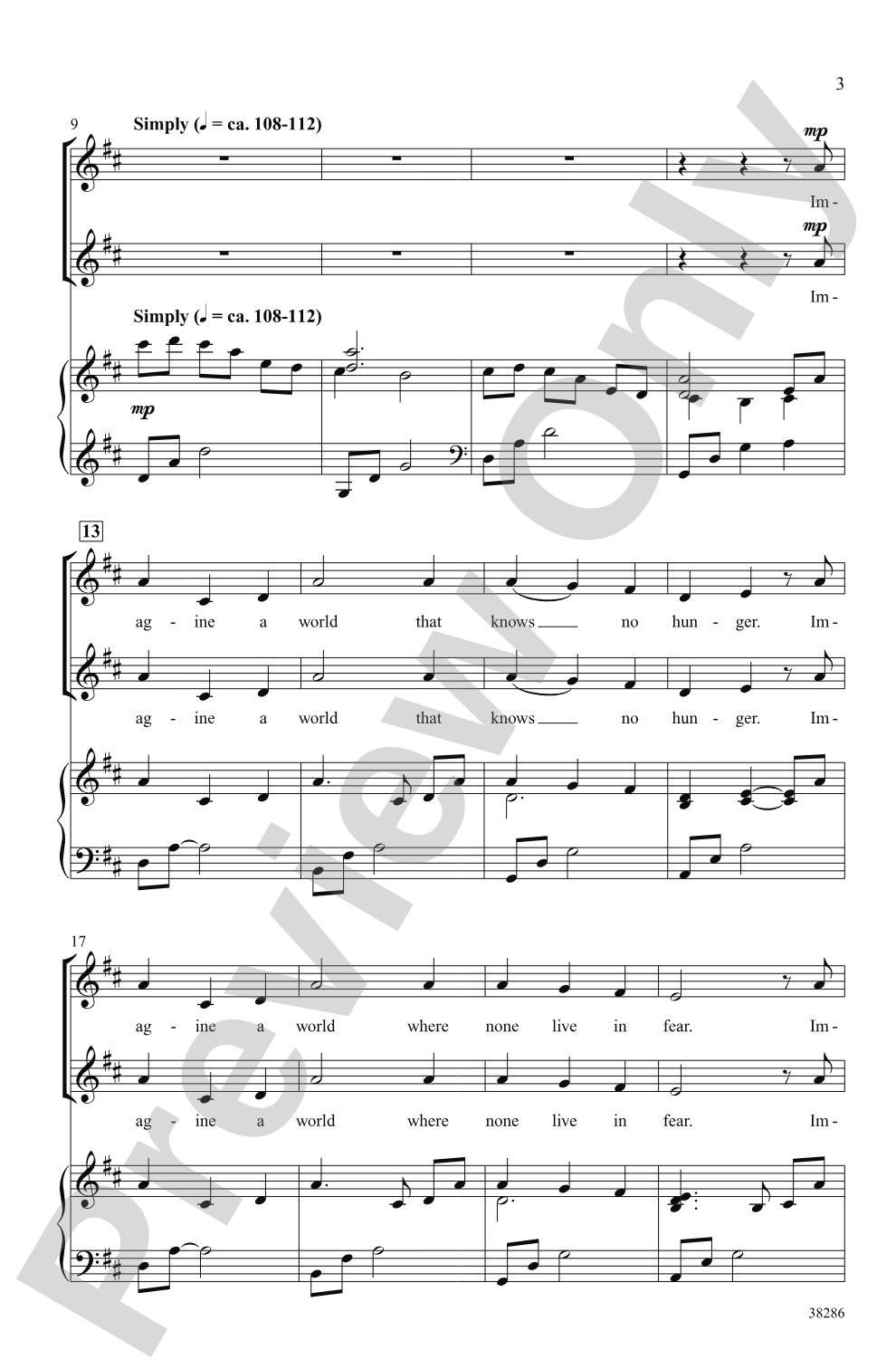 Imagine a World: 2-Part Choral Octavo