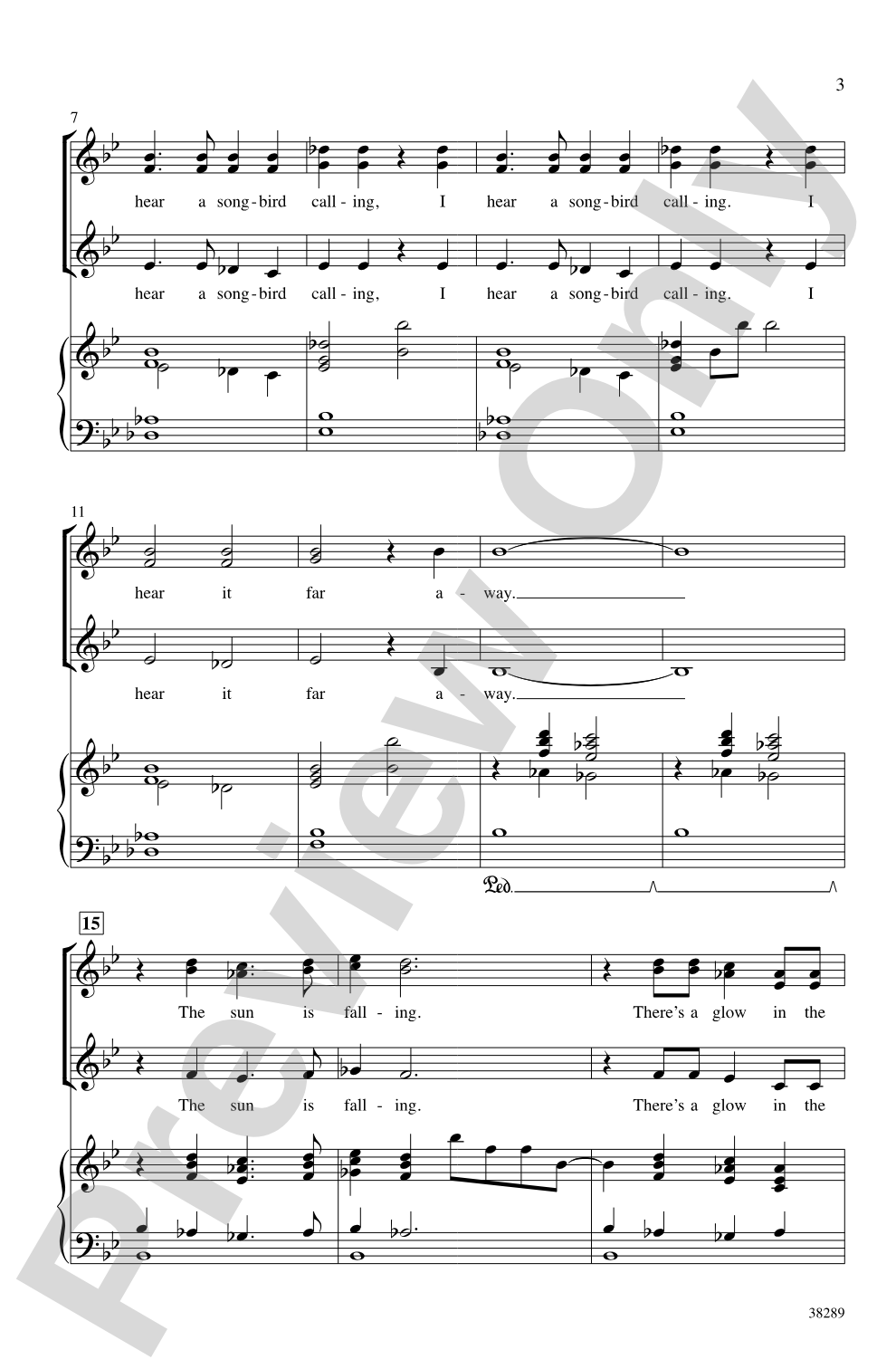 Nightfall: SSAA Choral Octavo