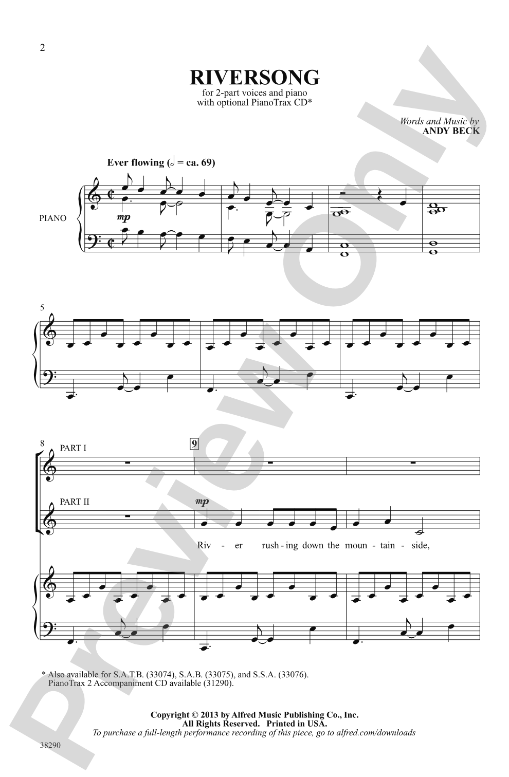Riversong: 2-Part Choral Octavo