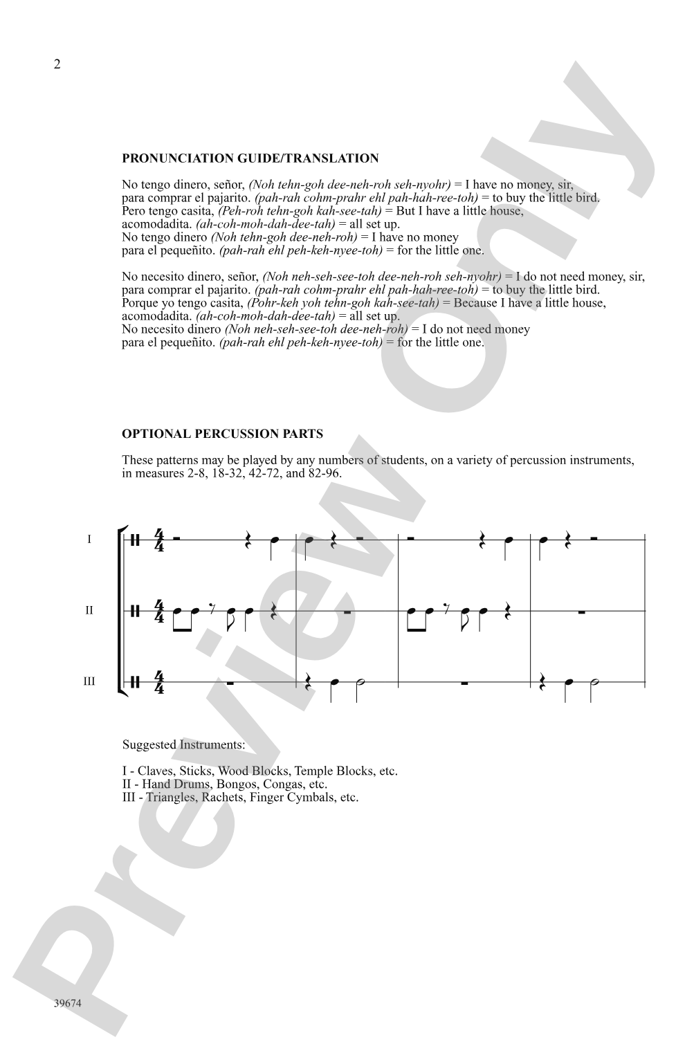 ¡El Pajarito!: 2-Part Choral Octavo