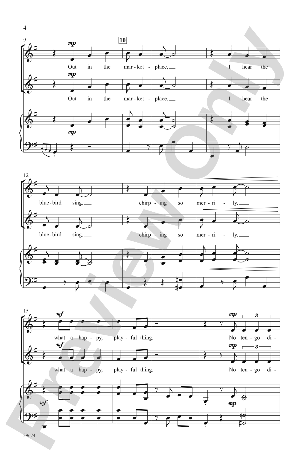 ¡El Pajarito!: 2-Part Choral Octavo