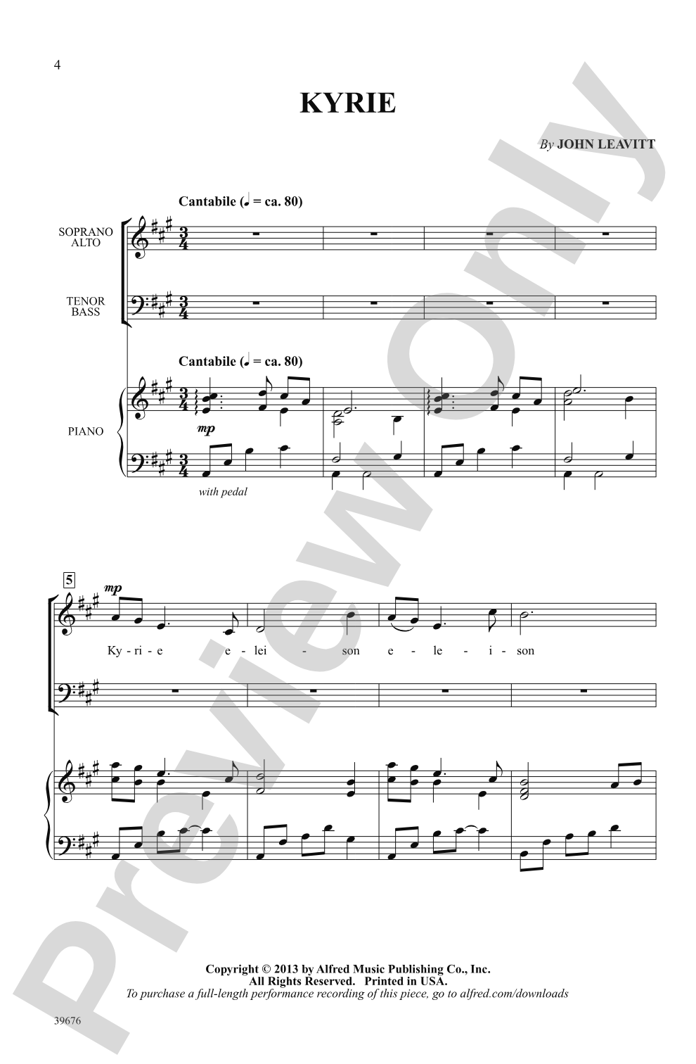 Missa Festiva: SATB Choral Octavo