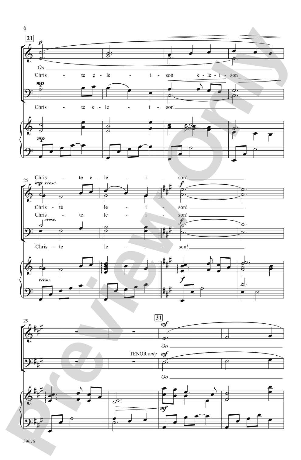 Missa Festiva: SATB Choral Octavo