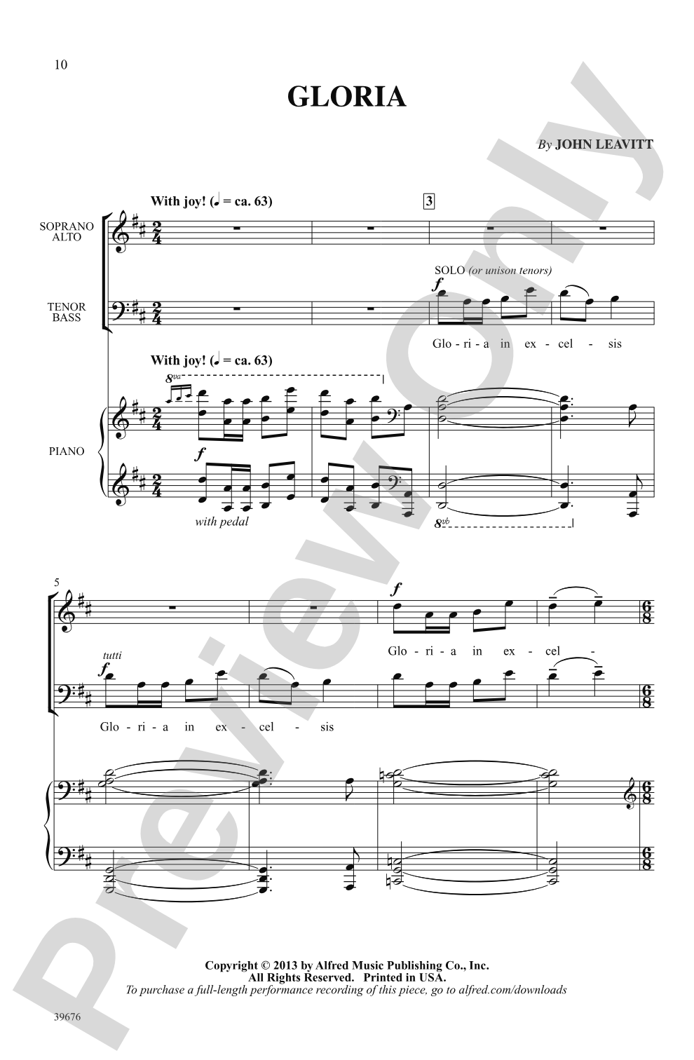 Missa Festiva: SATB Choral Octavo
