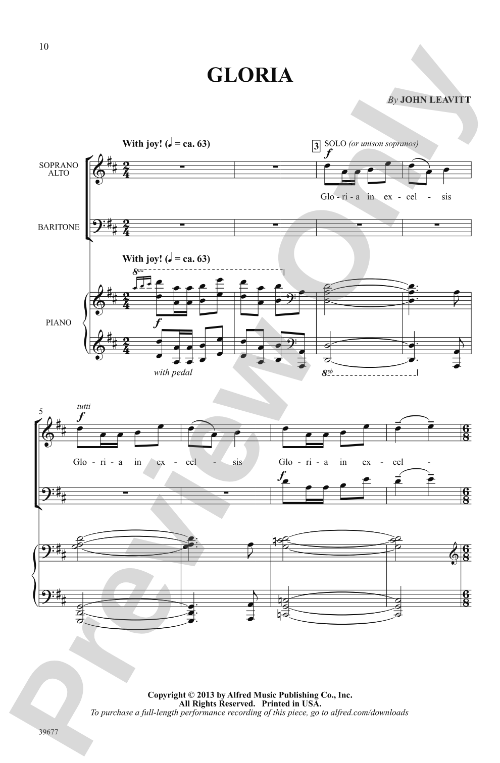 Missa Festiva: SAB Choral Octavo