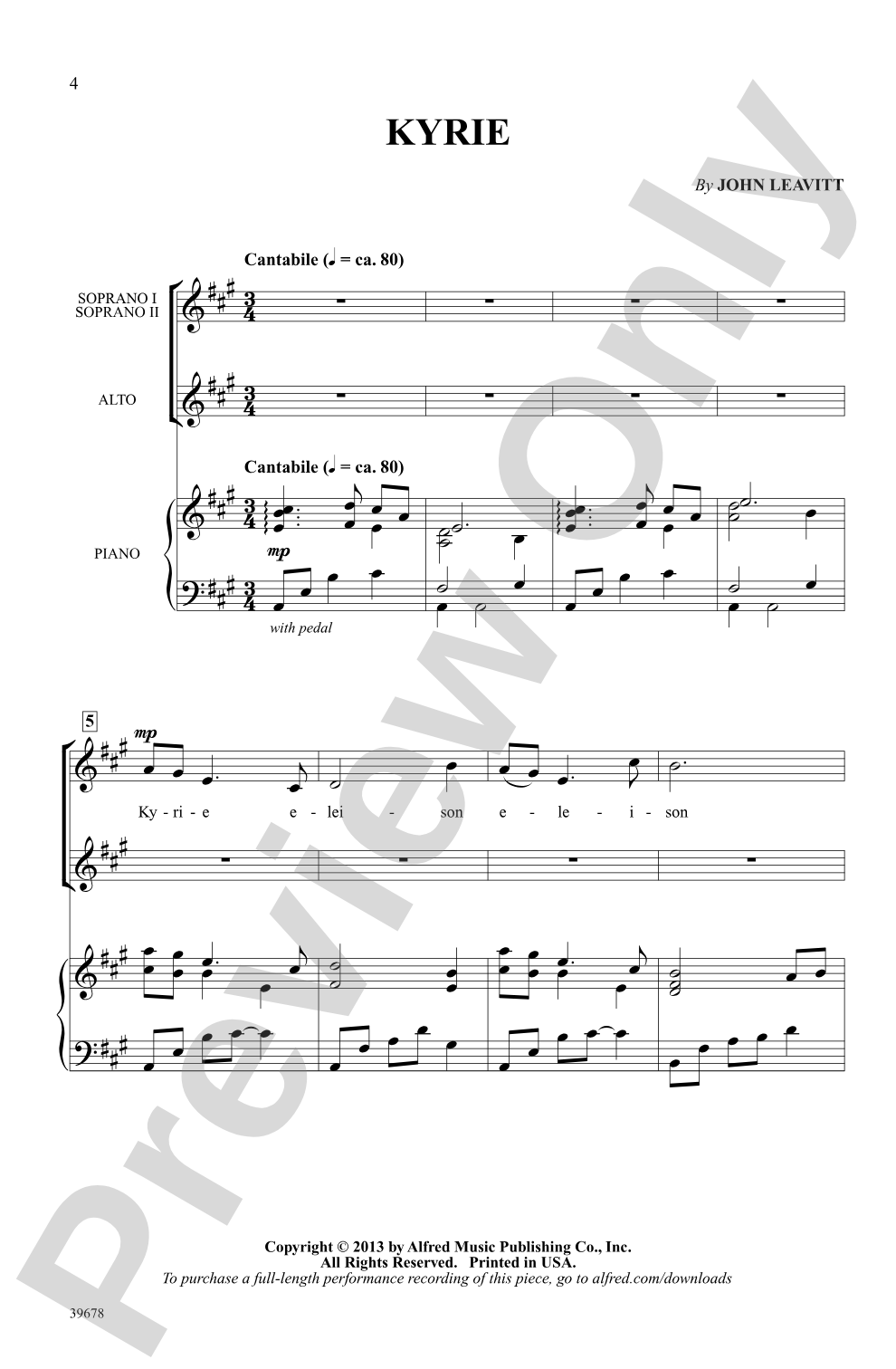Missa Festiva: SSA Choral Octavo