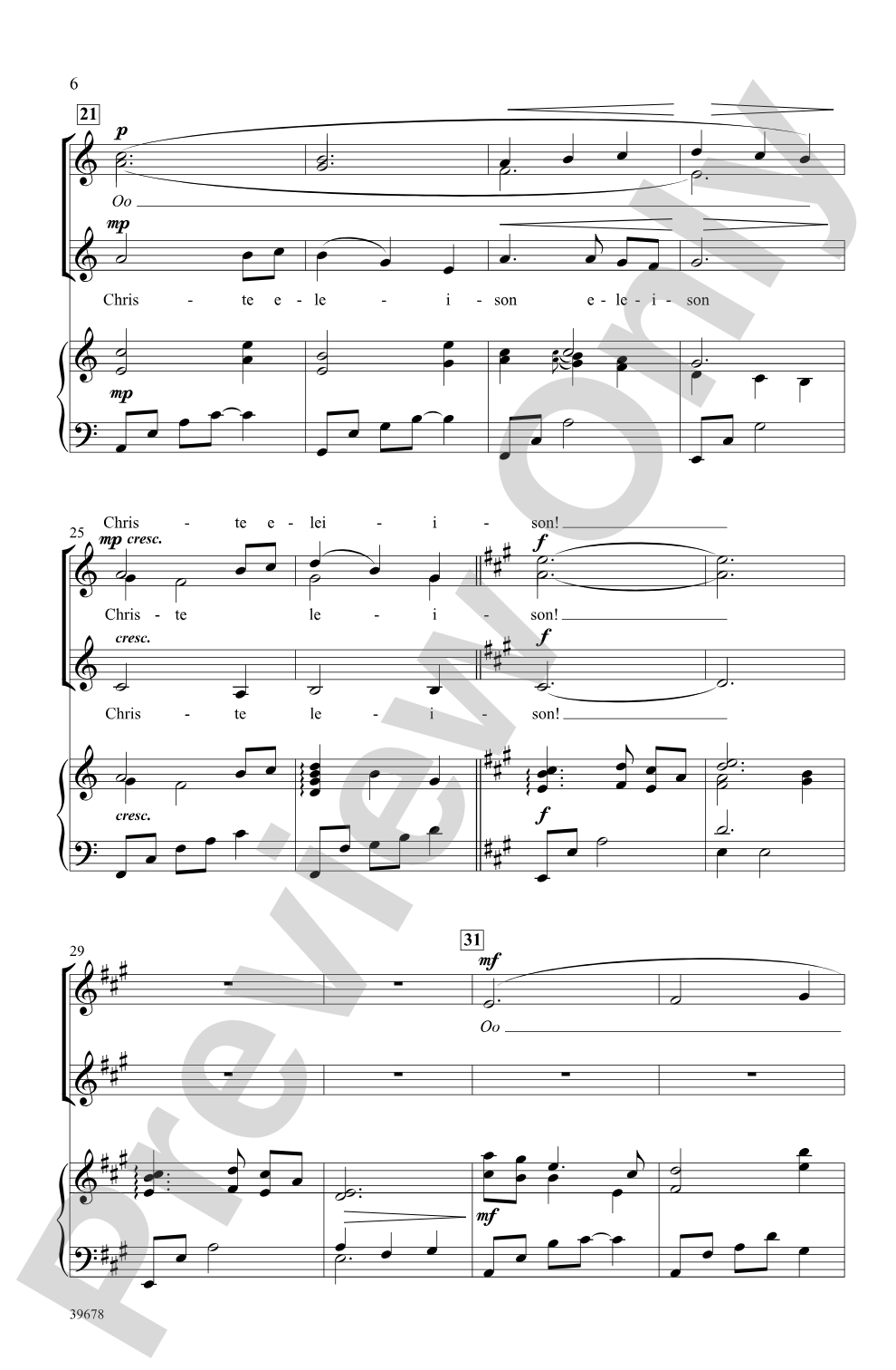 Missa Festiva: SSA Choral Octavo