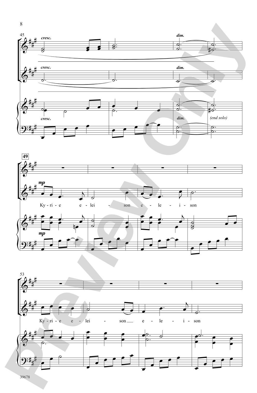 Missa Festiva: SSA Choral Octavo