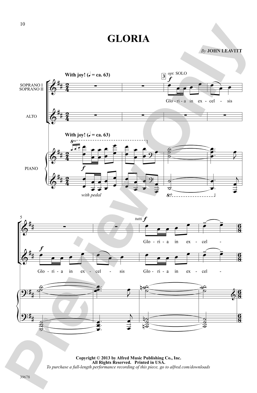 Missa Festiva: SSA Choral Octavo