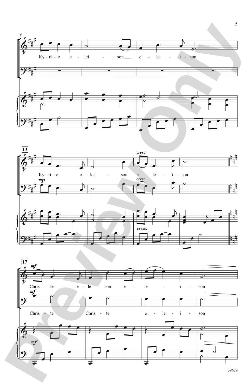 Missa Festiva: TTB Choral Octavo