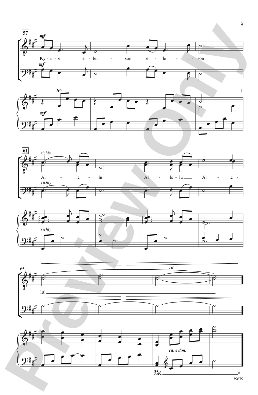 Missa Festiva: TTB Choral Octavo