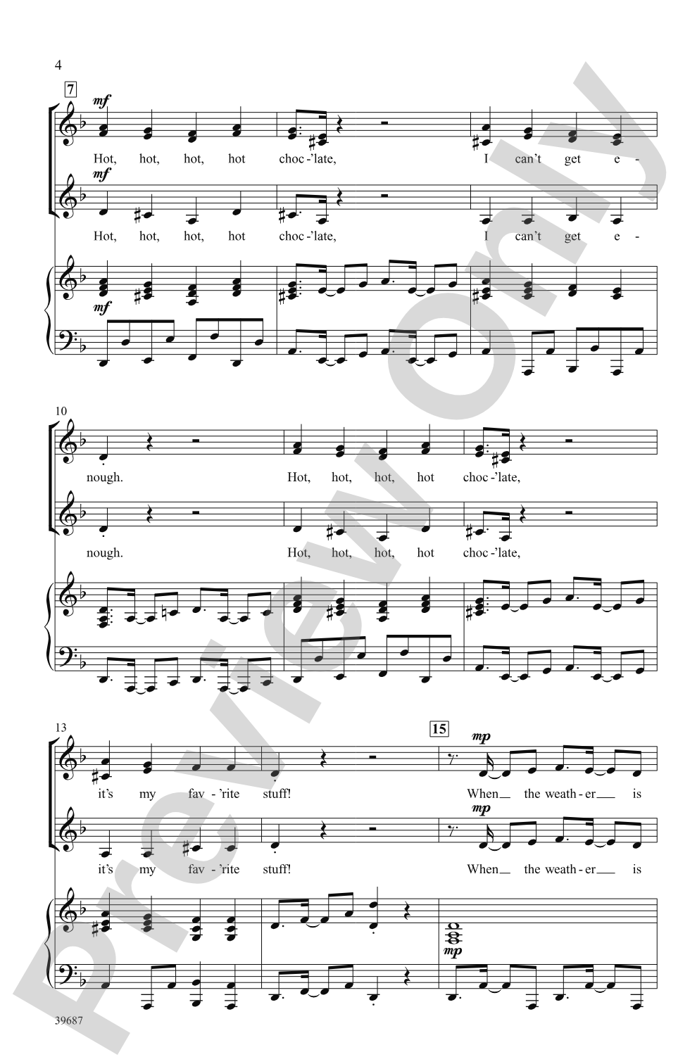 Hot Chocolate!: SSA Choral Octavo