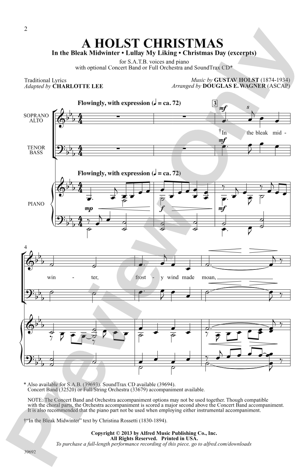 A Holst Christmas: SATB Choral Octavo